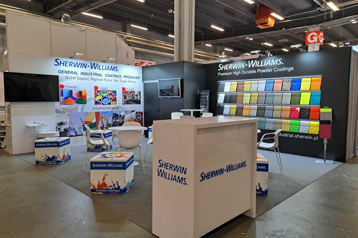 Systemowe stoisko targowe realizacja expo surface 2023 Kielce